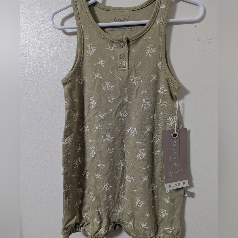 NWT Goumi Kids Henley Tank Romper size 2T